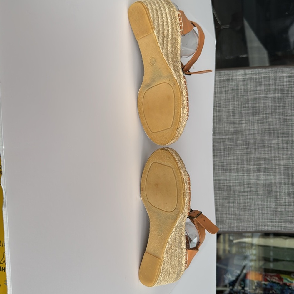 J Crew Corsica tan espadrille wedge shoes, size 8 - Picture 5 of 7